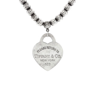 Tiffany & Co. Return To Tiffany Heart Tag Choker Necklace Sterling Silver