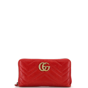 Gucci GG Marmont Zip Around Wallet Matelasse Leather