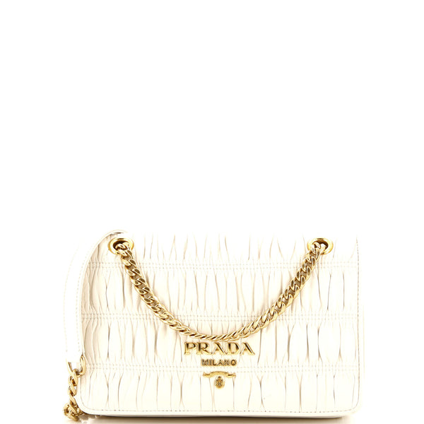 PRADA プラダ ショルダーバッグ NAPPA GAUFRE Authentic Prada Gaufre Nappa Leather Nero Shoulder Bag | eBay