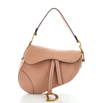 Christian Dior Saddle Handbag Leather Medium