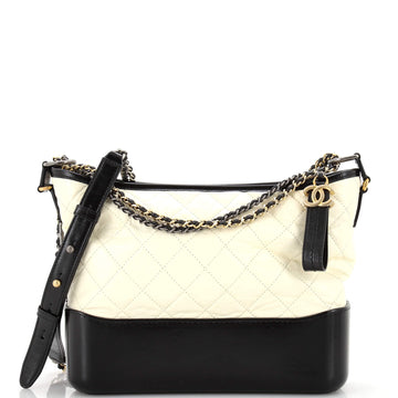 Chanel Bicolor Gabrielle Hobo Quilted Aged Calfskin Medium