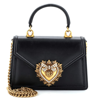 Dolce & Gabbana Devotion Top Handle Bag Leather Small