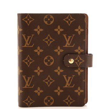 Louis Vuitton Ring Agenda Cover Monogram Canvas MM
