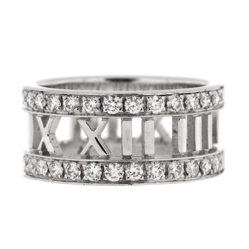 Tiffany & Co. Atlas Open Ring 18K White Gold and Diamonds 9mm