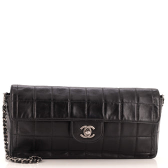 Chanel Chocolate Bar Flap Bag Quilted Lambskin East West