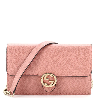 Gucci Interlocking Wallet on Chain (Outlet) Leather