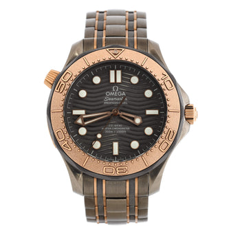 Omega Seamaster Professional Diver 300M Co-Axial Master Chronometer Automatic Watch Titanium Tantalum and Sedna Gold 42