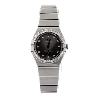 Omega Constellation Manhattan Quartz Watch Stainless Steel with Diamond Bezel and Markers 25