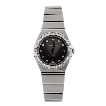 Constellation Manhattan Quartz Watch Stainless Steel with Diamond Bezel and Markers 25