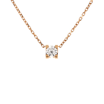 Cartier C de Cartier Necklace 18K Rose Gold and Diamond 0.20-0.29CT