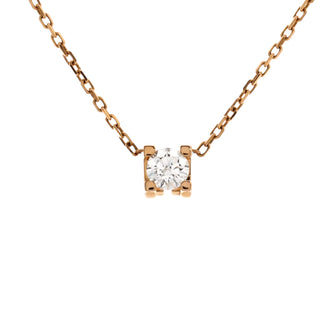 Cartier C de Cartier Necklace 18K Rose Gold and Diamond 0.10-0.19CT