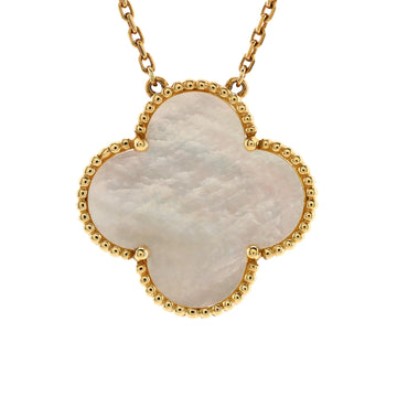 Van Cleef & Arpels Magic Alhambra 100th Anniversary Pendant Necklace 18K Yellow Gold and Mother of Pearl