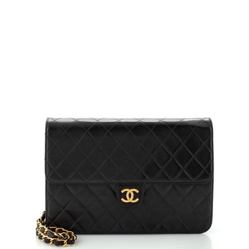 Chanel Vintage Clutch with Chain Quilted Leather Medium