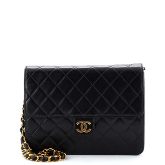 Chanel Vintage Clutch with Chain Quilted Leather Small