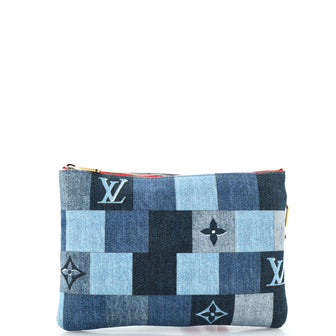 Louis Vuitton City Pouch Damier and Monogram Patchwork Denim