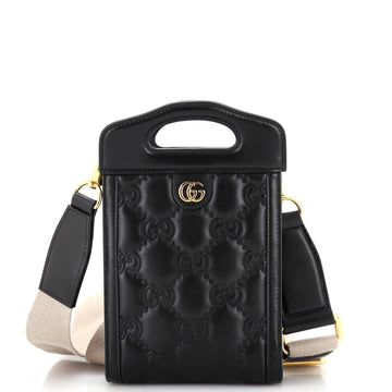 Gucci Top Handle Crossbody Bag GG Matelasse Leather Mini