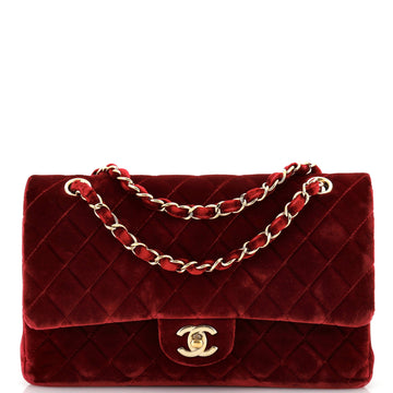 Chanel Classic Double Flap Bag Quilted Velvet Medium
