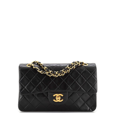 Chanel Vintage Classic Double Flap Bag Quilted Lambskin Small