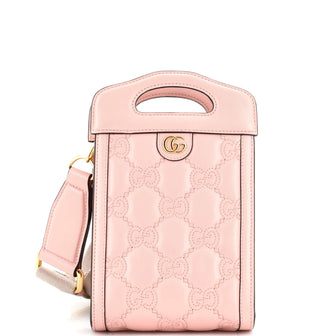 Gucci Top Handle Crossbody Bag GG Matelasse Leather Mini