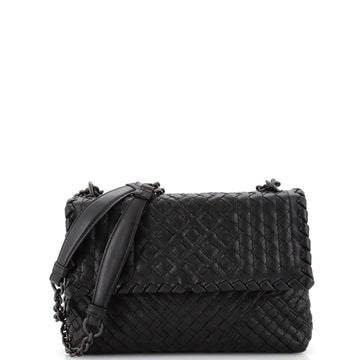 Bottega Veneta Olimpia Crossbody Bag Stitched Intrecciato Nappa Small