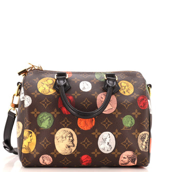 Louis Vuitton Speedy Bandouliere Bag Limited Edition Fornasetti Cameo Monogram Canvas 25