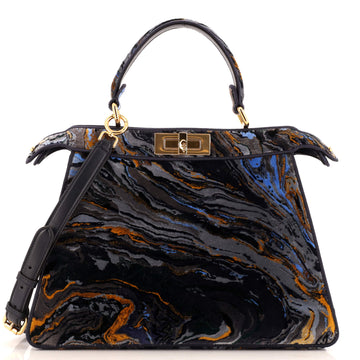 Fendi Peekaboo ISeeU Bag Printed Velvet Medium