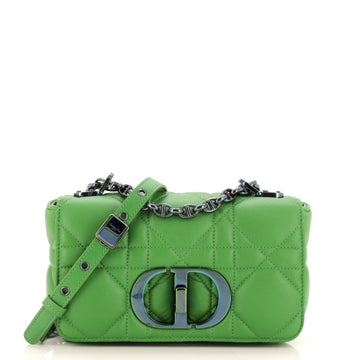 Christian Dior Caro Bag Padded Macrocannage Quilt Calfskin with Rainbow Hardware Small