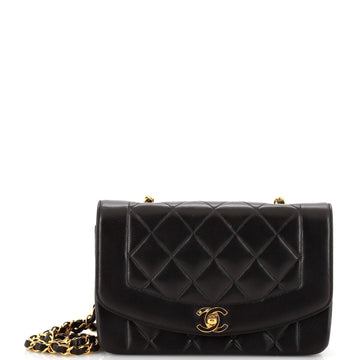 Chanel Vintage Diana Flap Bag Quilted Lambskin Small