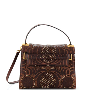Valentino Garavani My Rockstud Satchel Studded Embossed Leather Small