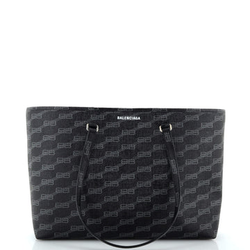 Balenciaga Signature East-West Shopper Tote BB Monogram Coated Canvas Medium