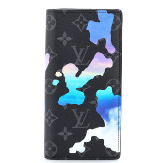 Louis Vuitton Brazza Wallet Sunrise Monogram Eclipse Canvas