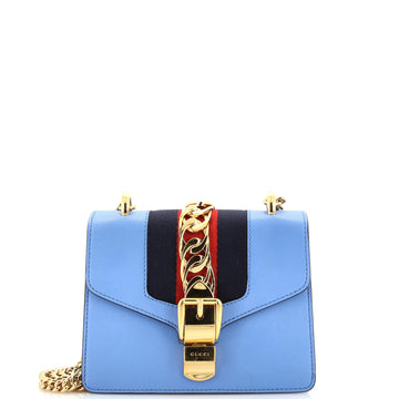 Gucci Sylvie Chain Shoulder Bag Leather Mini