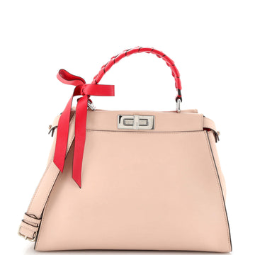 Fendi Peekaboo Bag Leather with Whipstitch Detail Regular