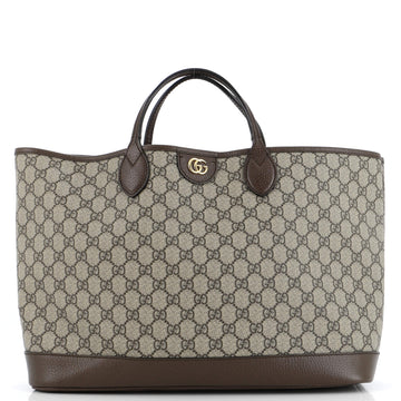 Gucci Ophidia Top Handle Shopping Tote GG Coated Canvas Medium