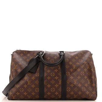 Louis Vuitton Keepall Bandouliere Bag Macassar Monogram Canvas 45