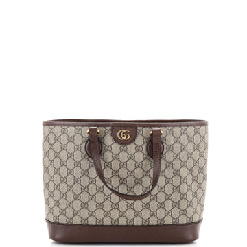 Gucci Ophidia Top Handle Shopping Tote GG Coated Canvas and Leather Mini
