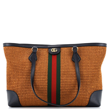 Gucci Ophidia Shopping Tote Straw Medium