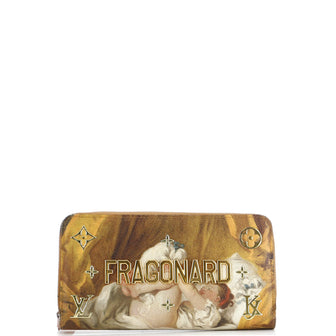 Louis Vuitton Zippy Wallet Limited Edition Jeff Koons Fragonard Print Canvas