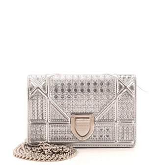 Christian Dior Diorama Flap Bag Cannage Embossed Calfskin Baby