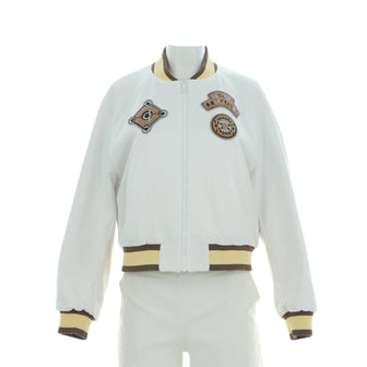 Hermes Women's Varsity Bomber Jacket Embroidered Cotton