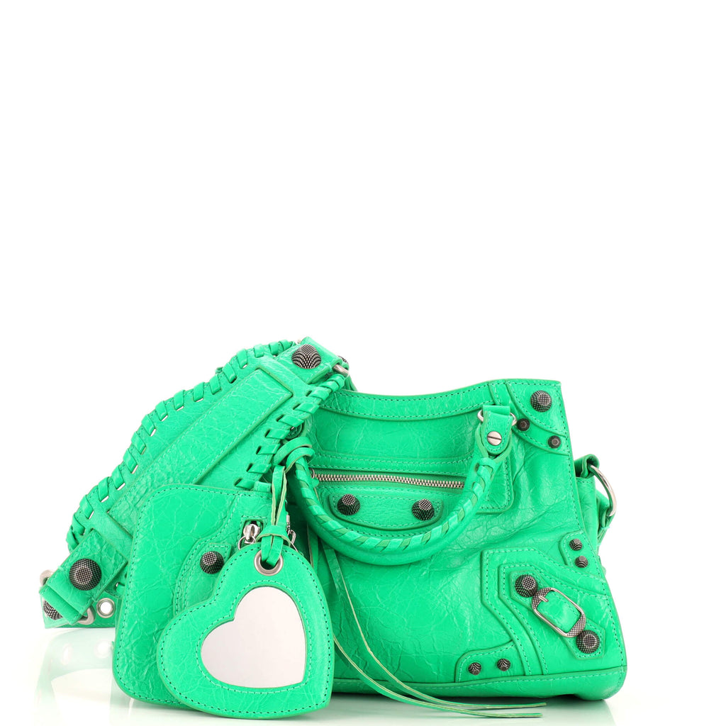 Balenciaga Neo Cagole City Bag Leather XS Green 2708771