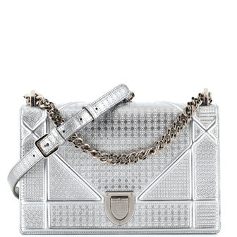 Christian Dior Diorama Flap Bag Cannage Embossed Calfskin Medium
