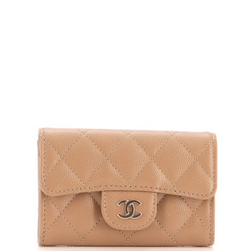 Chanel Classic Flap Card Case Quilted Caviar