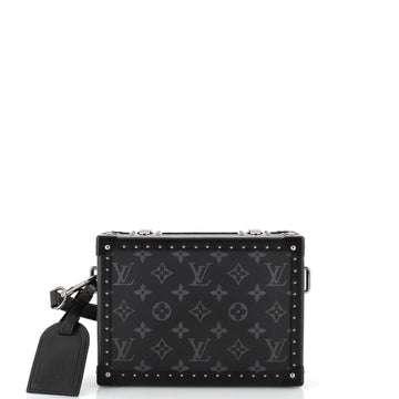 Louis Vuitton Clutch Box Bag Monogram Eclipse and Leather