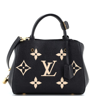Louis Vuitton Montaigne Handbag Bicolor Monogram Empreinte Giant BB