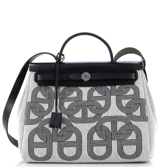 Hermes Herbag Zip Chaine D'Ancre Toile and Leather 31