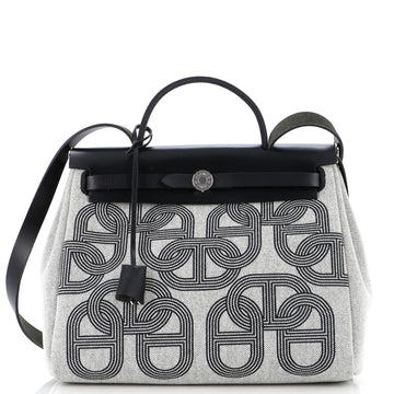 Hermes Herbag Zip Chaine D'Ancre Toile and Leather 31