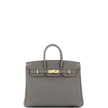 Hermes Birkin Handbag Grey Togo with Rose Gold Hardware 25