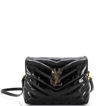 Saint Laurent Loulou Shoulder Bag Matelasse Chevron Patent Toy