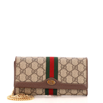 Gucci Ophidia Chain Wallet GG Coated Canvas